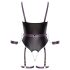 Cottelli - Åben bondage-body med manchetter (sort) - M