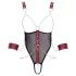 Cottelli Bondage - åben body med stropper og kæde - sort - L