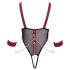 Cottelli Bondage - stropløs åben body med kæde (sort) - L