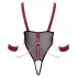Cottelli Bondage - åben body med stropper og kæde - sort - L