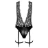 Noir Libido - bodystocking med hofteholder - sort - L