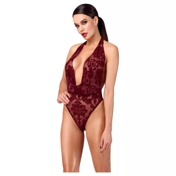 Noir Kink Royal - bodystocking - gennemsigtig - rød