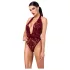 Noir Kink Royal - bodystocking - gennemsigtig - rød