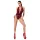 Noir Kink Royal - bodystocking - gennemsigtig - rød - M