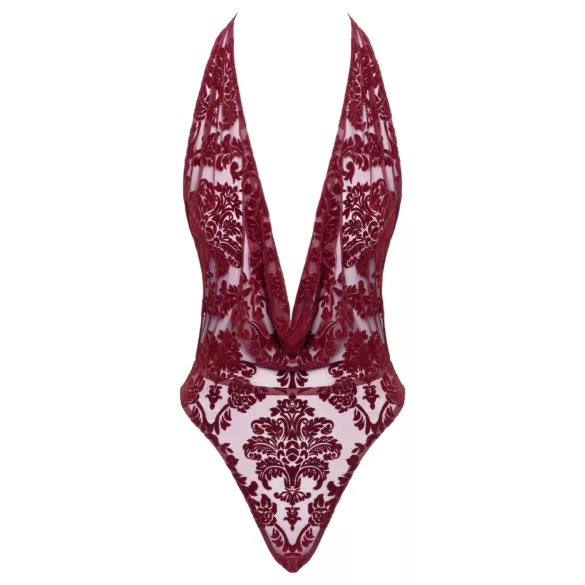 Noir Kink Royal - bodystocking - gennemsigtig - rød - M