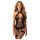 Obsessive Dominna - bodystocking - gennemsigtig, shiny look - sort