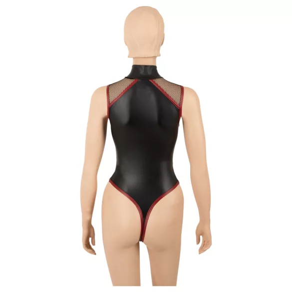 Cottelli - net-body med lynlås (sort)