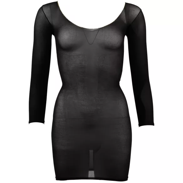 NO:XQSE - bodystocking med lange ærmer - gennemsigtig - sort (S-L)