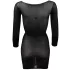 NO:XQSE - bodystocking med lange ærmer - gennemsigtig - sort (S-L)