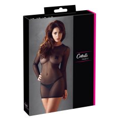 Cottelli - gennemsigtig kjole - sort - M