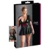 Cottelli Plus Size - skinnende kjole - rød corsage - sort - XXL
