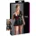 Cottelli Plus Size - skinnende kjole - rød corsage - sort - XXXXL
