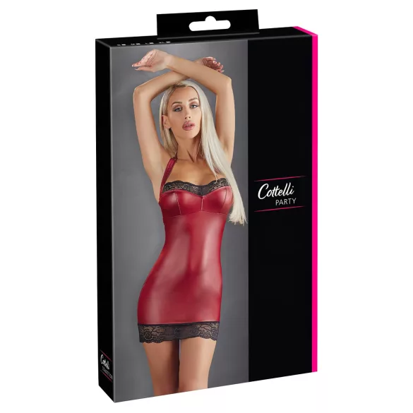 Cottelli - skinnende minikjole (rød) - XL