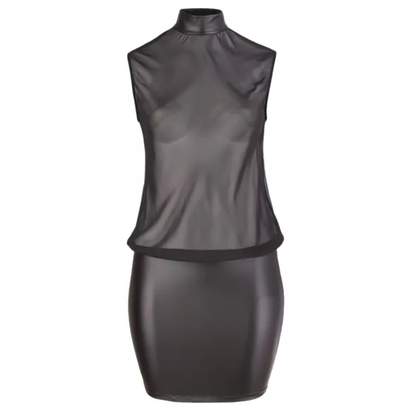 Cottelli Plus Size - chemise - blank chiffon - sort