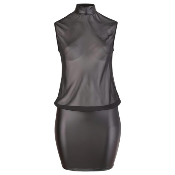 Cottelli Plus Size - chemise - blank chiffon - sort - 3XL