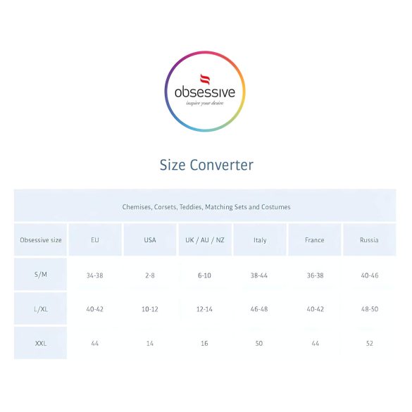Obsessive - babydoll og g-streng - rød lingeriesæt