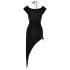 Cottelli Party - asymmetrisk kjole med ring (sort) - M