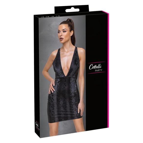 Cottelli Party - slangeskinds kjole (sort) - M