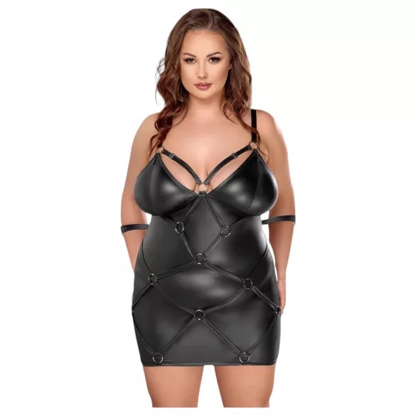 Cottelli Plus Size - kjole med håndjern - sort