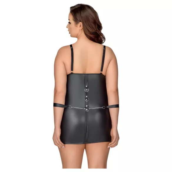 Cottelli Plus Size - kjole med håndjern - sort