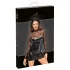 Noir - gennemsigtig wetlook kjole - sort - M