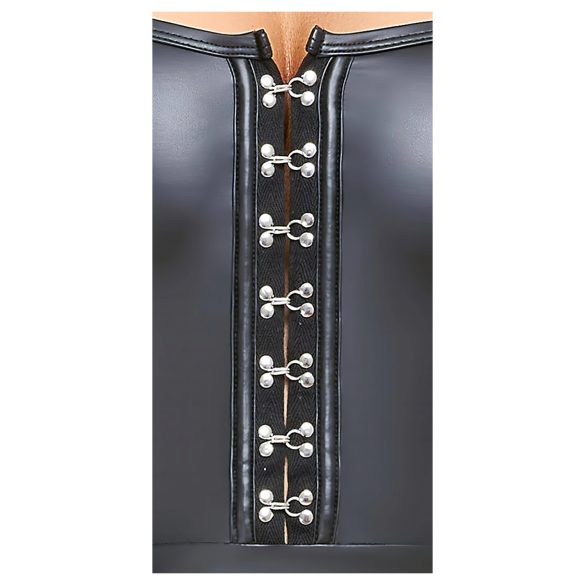 Cottelli - minikjole med plisseret nederdel - skinnende sort