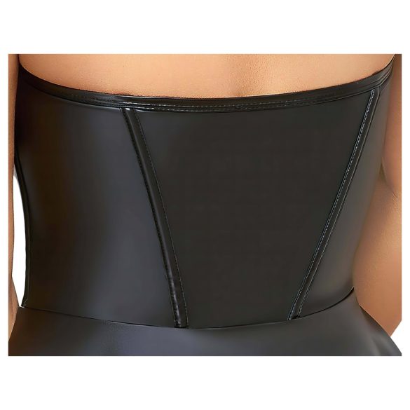 Cottelli - minikjole med plisseret nederdel - skinnende sort - L