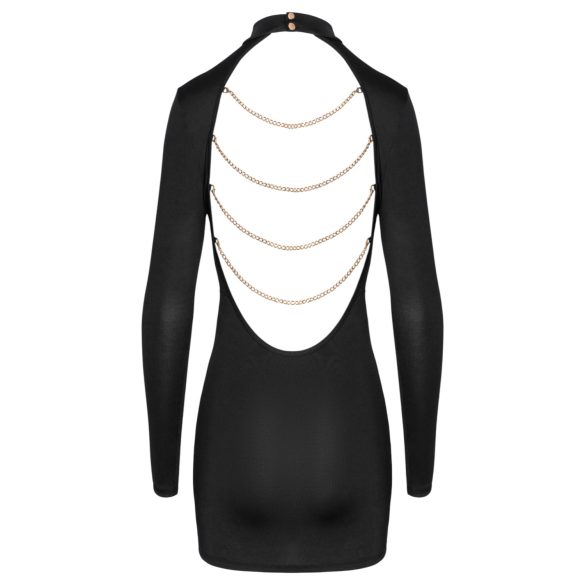 Cottelli - minikjole med åben ryg og kæde - sort - M