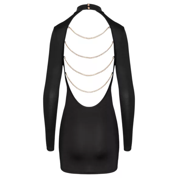 Cottelli - minikjole med åben ryg og kæde - sort - L