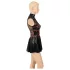 Cottelli - korsetformet blonde-minikjole (sort)
