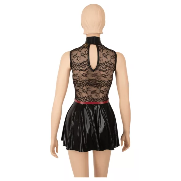 Cottelli - korsetformet blonde-minikjole (sort) - M