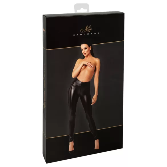 Noir - lange leggings - blank - sort - L