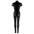 Cottelli - kortærmet skinnende catsuit (sort)