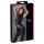 Cottelli - kortærmet skinnende catsuit (sort) - M