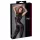 Cottelli - kortærmet skinnende catsuit (sort) - M