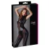 Cottelli - kortærmet skinnende catsuit (sort) - M