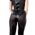 Cottelli - kortærmet skinnende catsuit (sort) - M