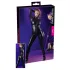 Cottelli - catsuit til fest - langærmet - blank sort - M