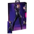 Cottelli - catsuit til fest - langærmet - blank sort - M