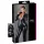 Cottelli Plus Size - party catsuit med lange ærmer - blank sort - 4XL
