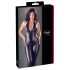 Cottelli Party - catsuit til kvinder - shiny look - sort - M