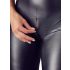 Cottelli Party - catsuit til kvinder - shiny look - sort - L