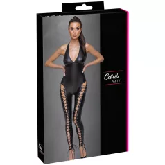 Cottelli Party - halterneck snørebånd jumpsuit (sort)
