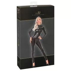 Noir - catsuit - slangemønster - lang - sort - M