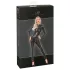 Noir - catsuit - slangemønster - lang - sort - L