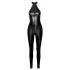 Noir - catsuit med lynlås - blank - sort