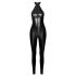 Noir - catsuit med lynlås - blank - sort - L