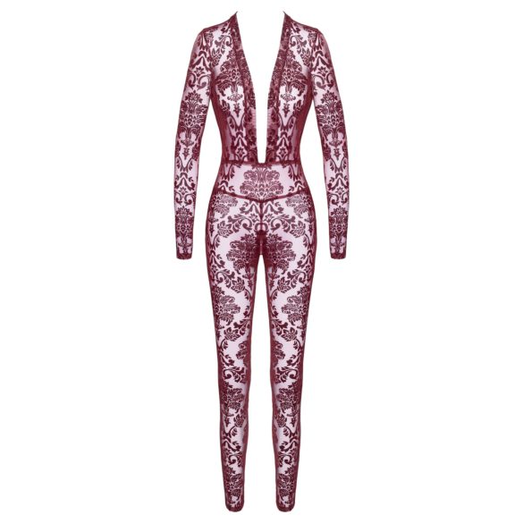 Noir Kink Royal - bodystocking - gennemsigtig - rød - M