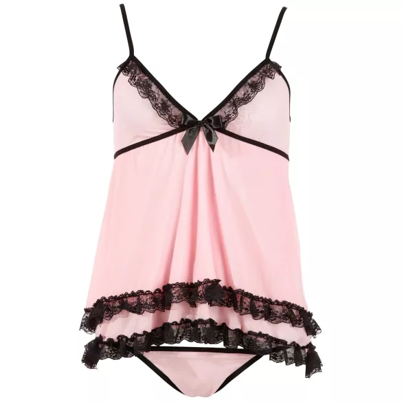 Cottelli - babydoll - blonde flæser - sort - L