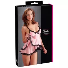 Cottelli - babydoll - blonde flæser - sort - XXL